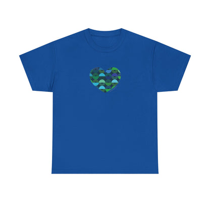 Heart Pattern Unisex Heavy Cotton Tee - #HeartsInMotion