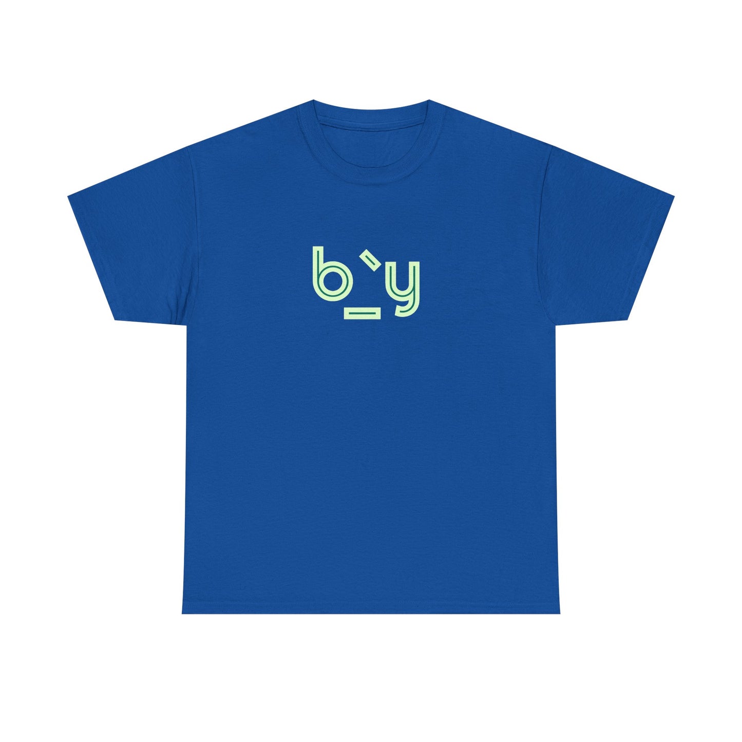 Unisex Heavy Cotton Tee with Minimalist Green Design - Streetwear Fashion