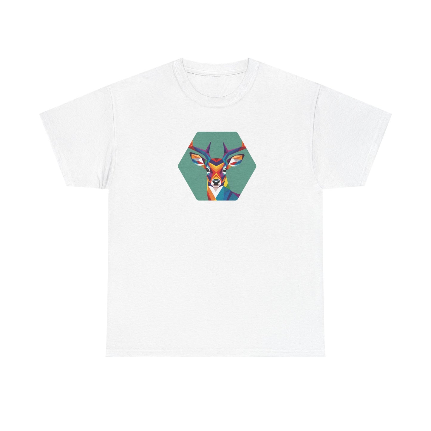 Colorful Deer Graphic Unisex Heavy Cotton Tee