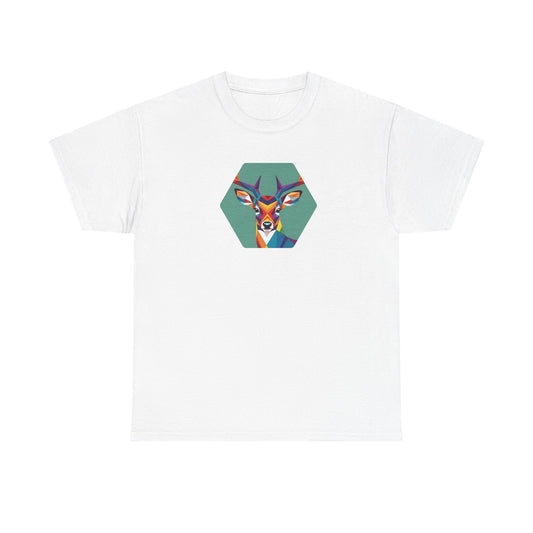 Colorful Deer Graphic Unisex Heavy Cotton Tee