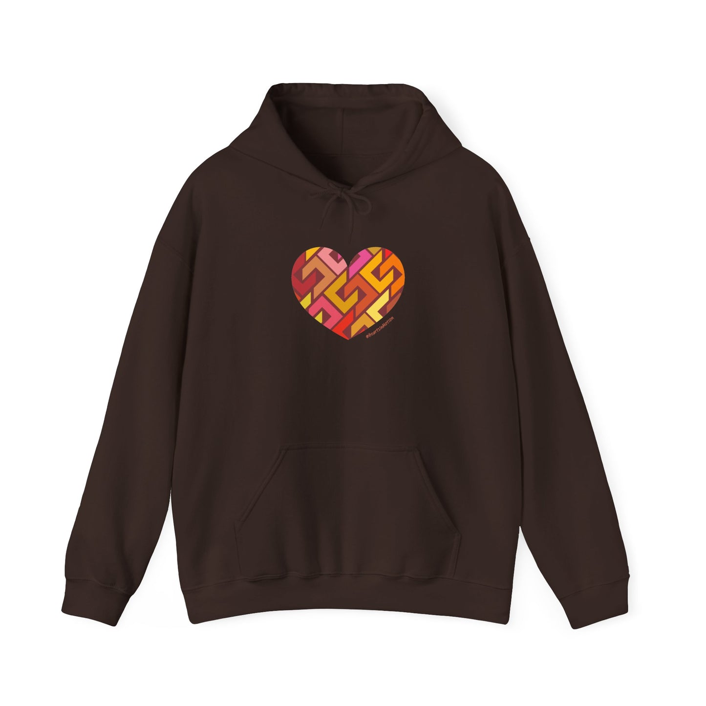 Colourful Heart Hoodie, Cozy Sweatshirt - #HeartsInMotion