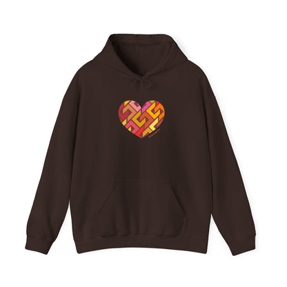 Colourful Heart Hoodie, Cozy Sweatshirt - #HeartsInMotion