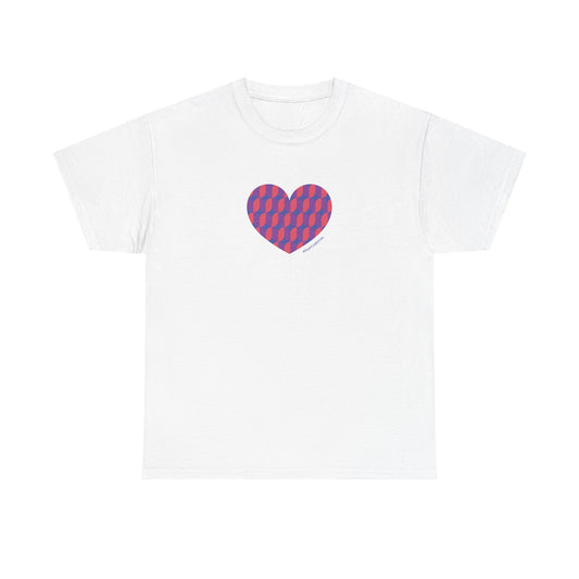 Colourful Heart Unisex Heavy Cotton Tee - #HeartsInMotion