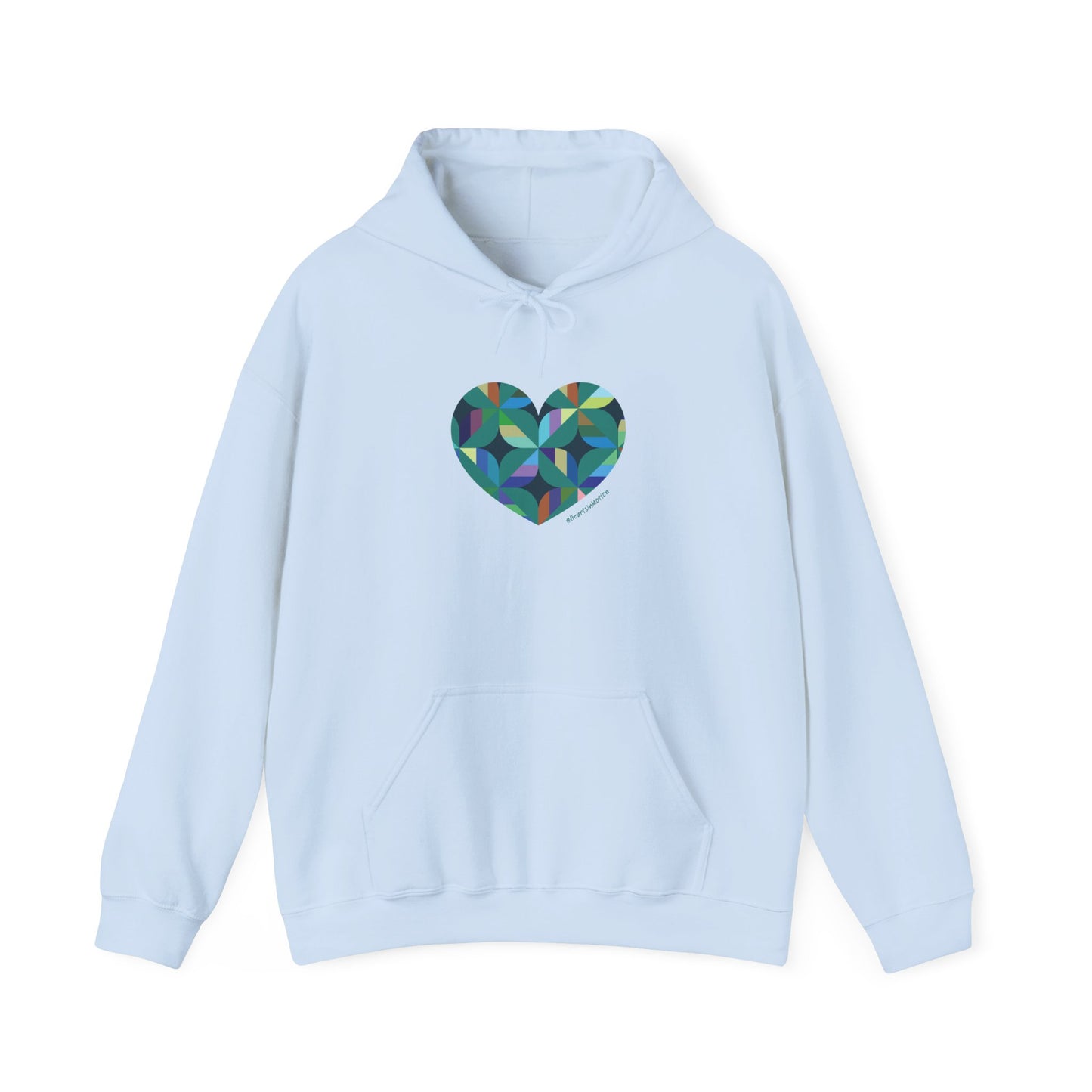 Colourful Heart Design Unisex Hoodie | Cozy Sweatshirt, #HeartsInMotion