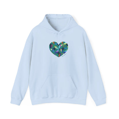 Colourful Heart Design Unisex Hoodie | Cozy Sweatshirt, #HeartsInMotion