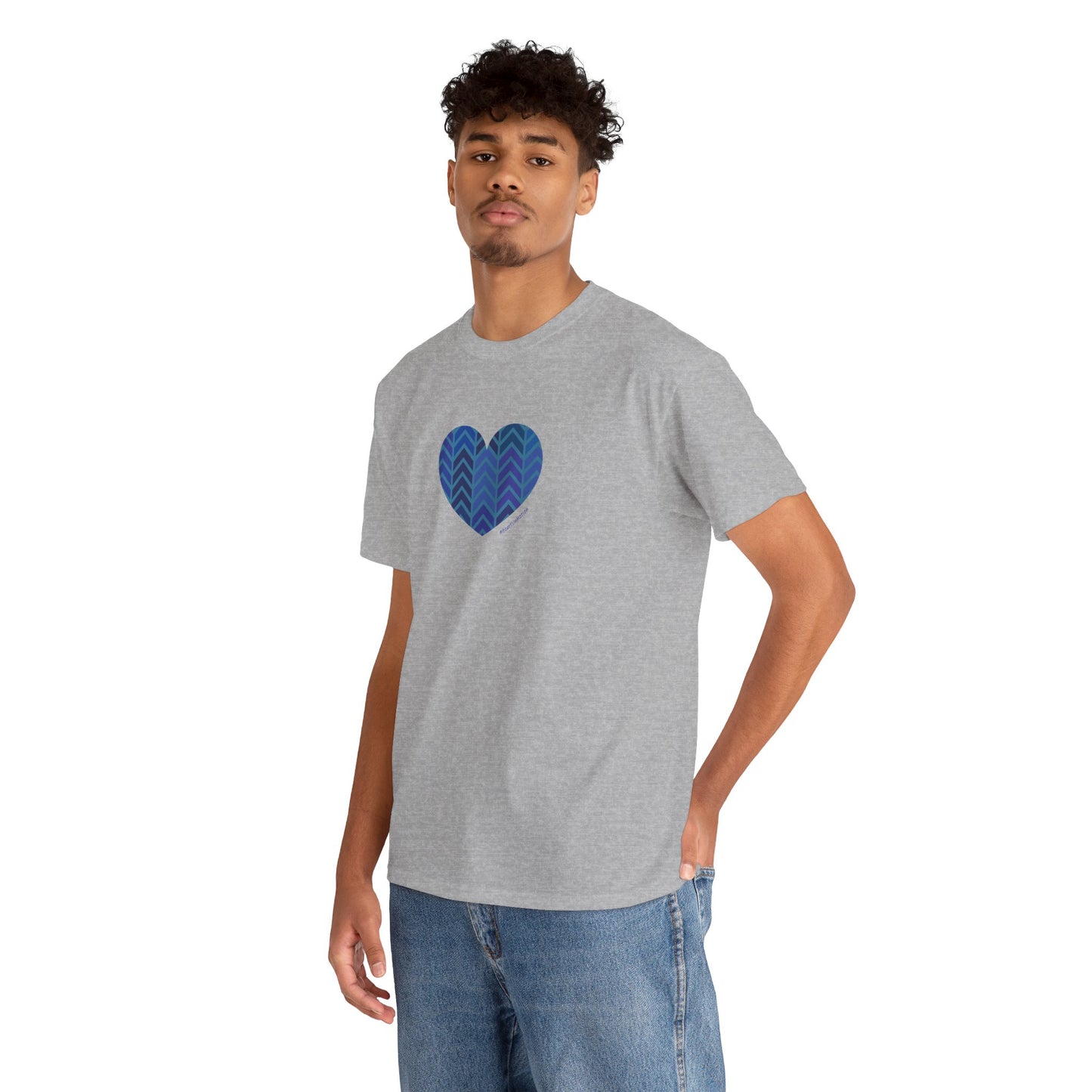 Heart Pattern Heavy Cotton Tee - Soft & Colourful Casual Wear - #HeartsInMotion