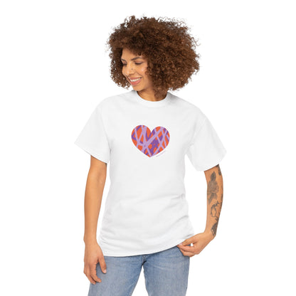 Colorful Heart Unisex Tee - Perfect for Love & Friendship #HeartsInMotion