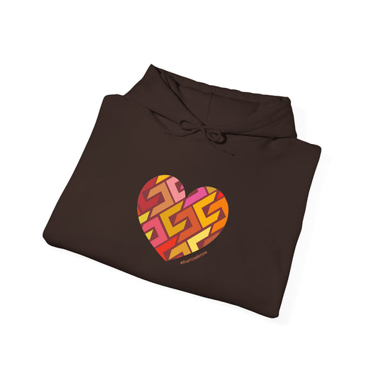 Colourful Heart Hoodie, Cozy Sweatshirt - #HeartsInMotion