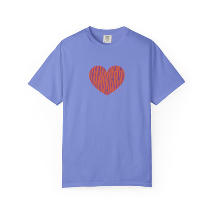 Heart Pattern Unisex Garment-Dyed T-shirt - #HeartsInMotion