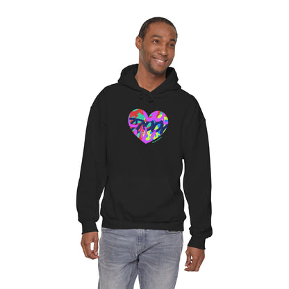 Colorful Grafitti Heart Hoodie – #HeartsInMotion - Love Over Hate
