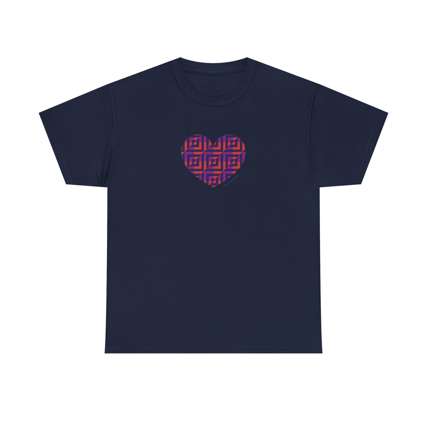 Colorful Heart Unisex Heavy Cotton Tee - #HeartsInMotion