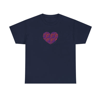 Colorful Heart Unisex Heavy Cotton Tee - #HeartsInMotion