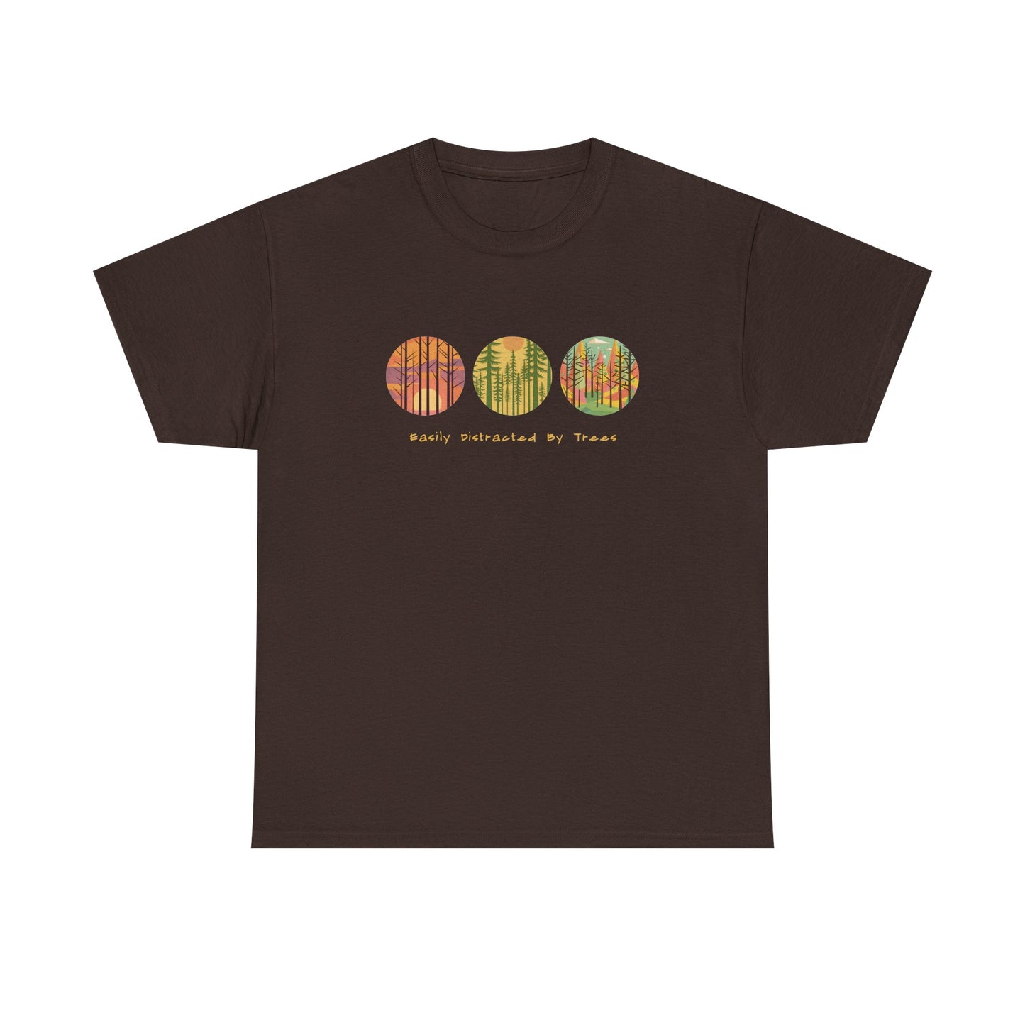 Colorful Tree Unisex Heavy Cotton Tee, Outdoor Lover Shirt, Unique Gift