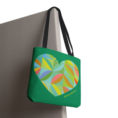 Colourful Heart Pattern Tote Bag - Perfect for Everyday & Gifts- #HeartsInMotion