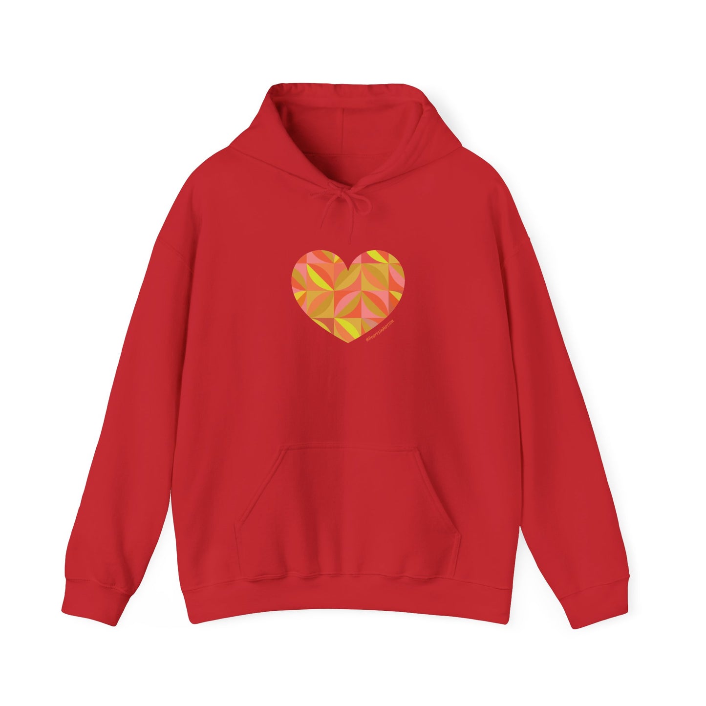 Colourful Heart Graphic Unisex Hooded Sweatshirt - #HeartsInMotion