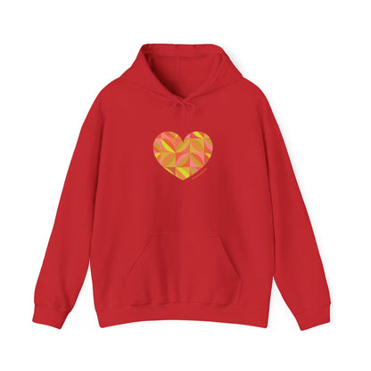 Colourful Heart Graphic Unisex Hooded Sweatshirt - #HeartsInMotion