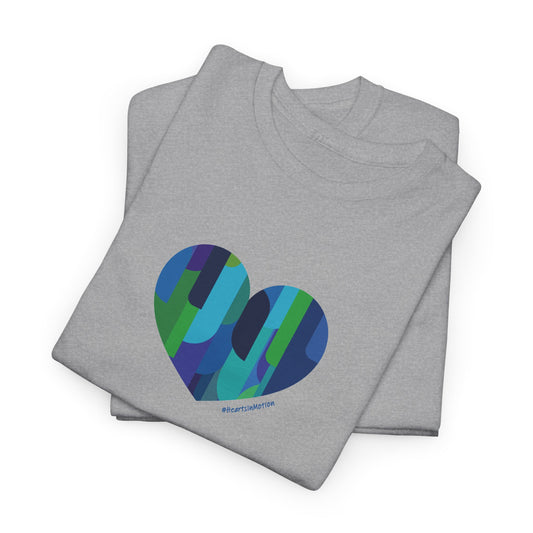 Heart Pattern Unisex Heavy Cotton Tee, Casual Wear - #HeartsInMotion
