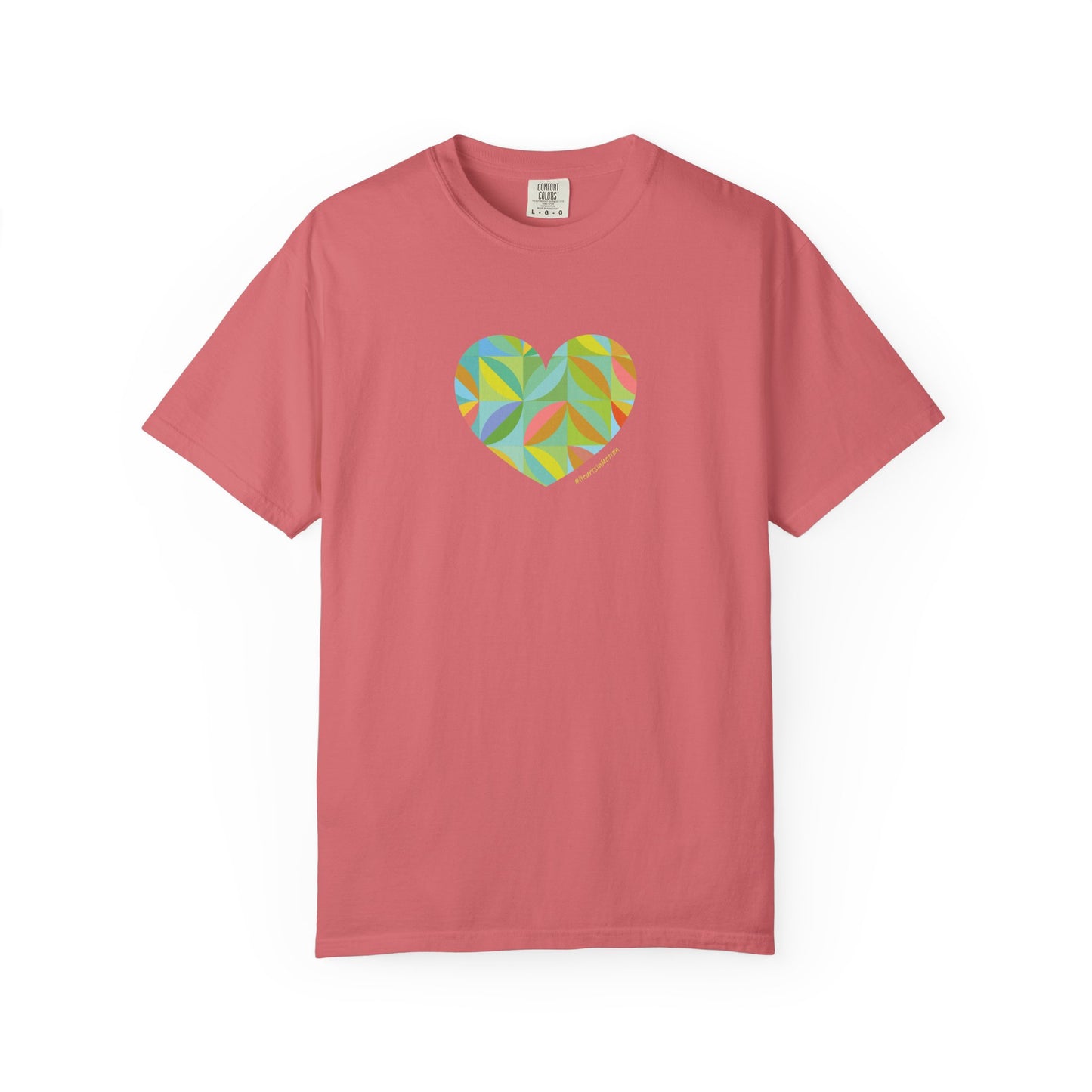 Colourful Heart Design Unisex Garment-Dyed T-Shirt - #HeartsInMotion