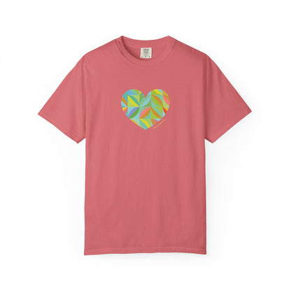 Colourful Heart Design Unisex Garment-Dyed T-Shirt - #HeartsInMotion
