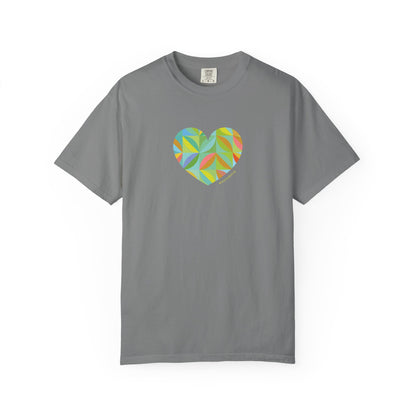 Colourful Heart Design Unisex Garment-Dyed T-Shirt - #HeartsInMotion