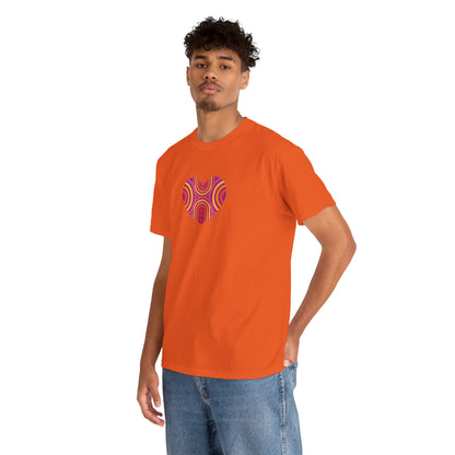Retro Heart Unisex Heavy Cotton Tee - Vintage Style - #HeartsInMotion