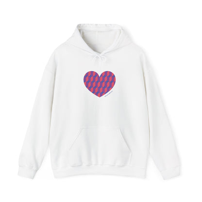 Colourful Heart Design Unisex Hooded Sweatshirt - #HeartsInMotion