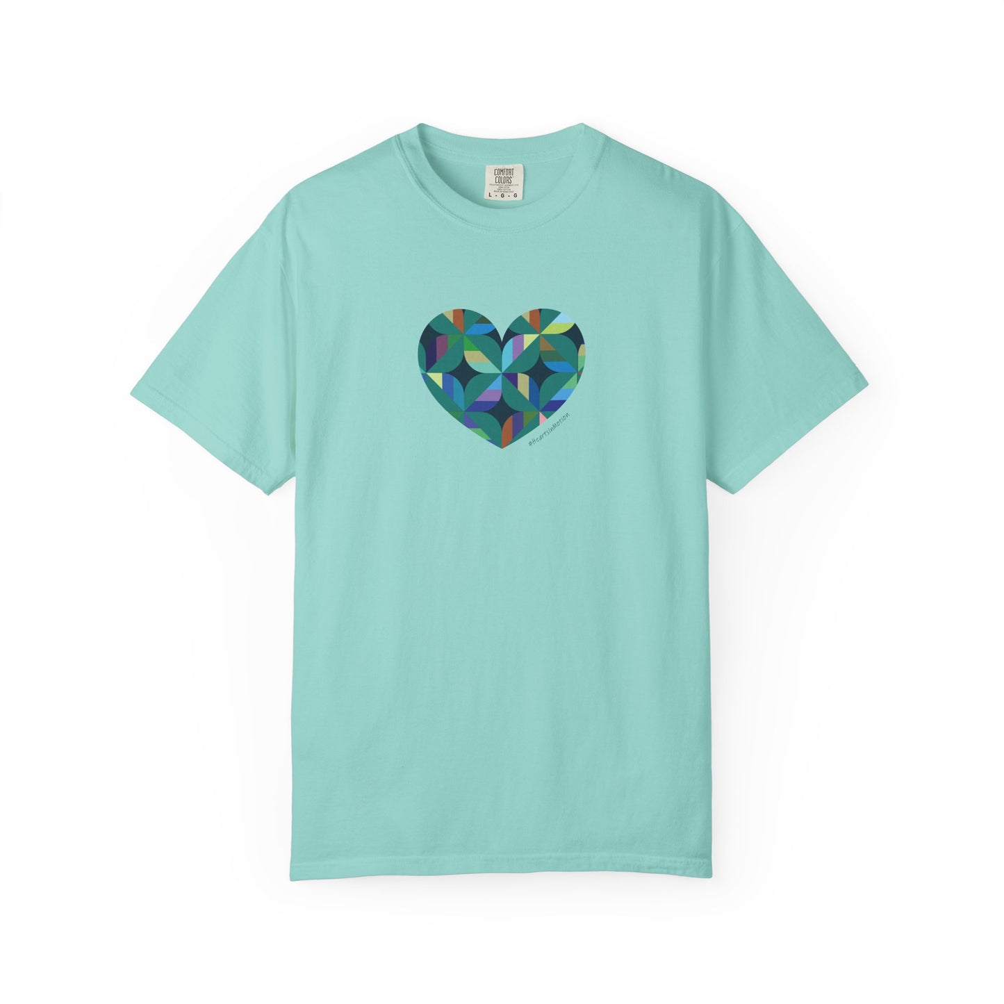 Colourful Heart T-Shirt, Gift for Her, Heart Design T-Shirt, #HeartsInMotion
