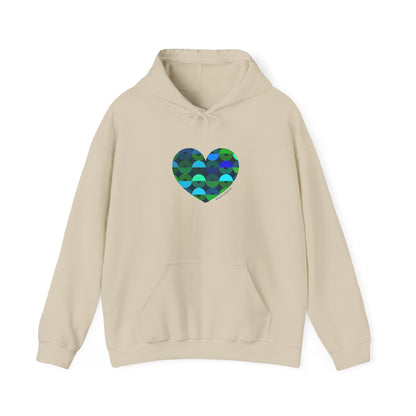 Eco-Friendly Heart Pattern Hoodie - #HeartsInMotion