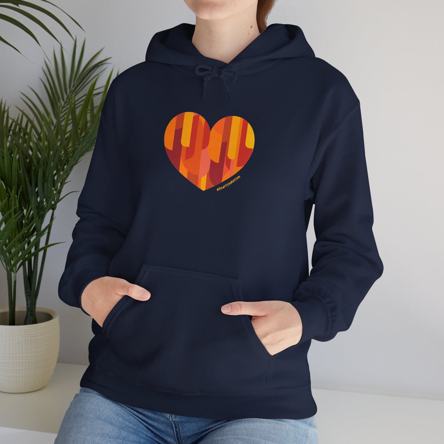 Patterned Heart Unisex Hoodie – Cozy & Colourful #HeartsInMotion