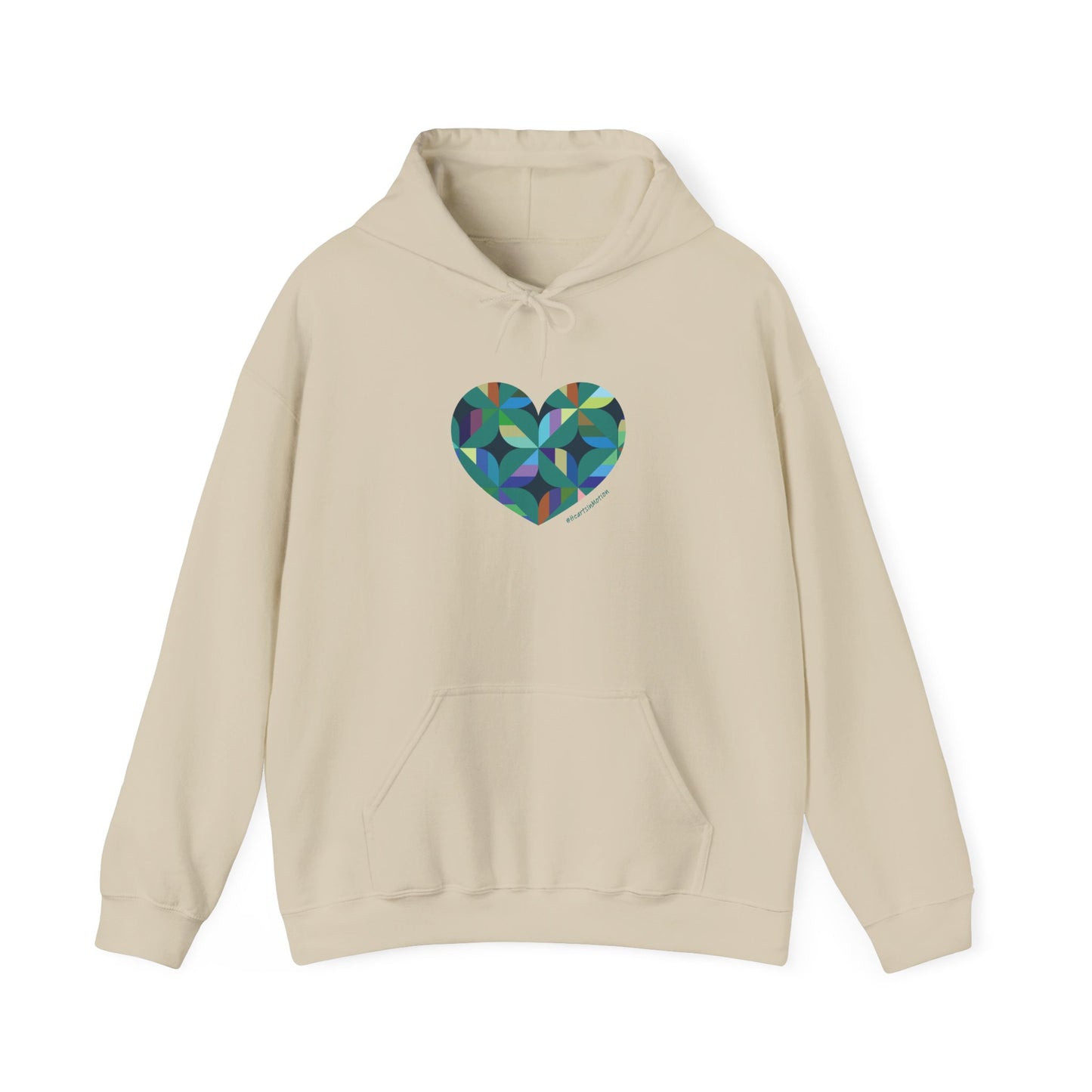 Colourful Heart Design Unisex Hoodie | Cozy Sweatshirt, #HeartsInMotion