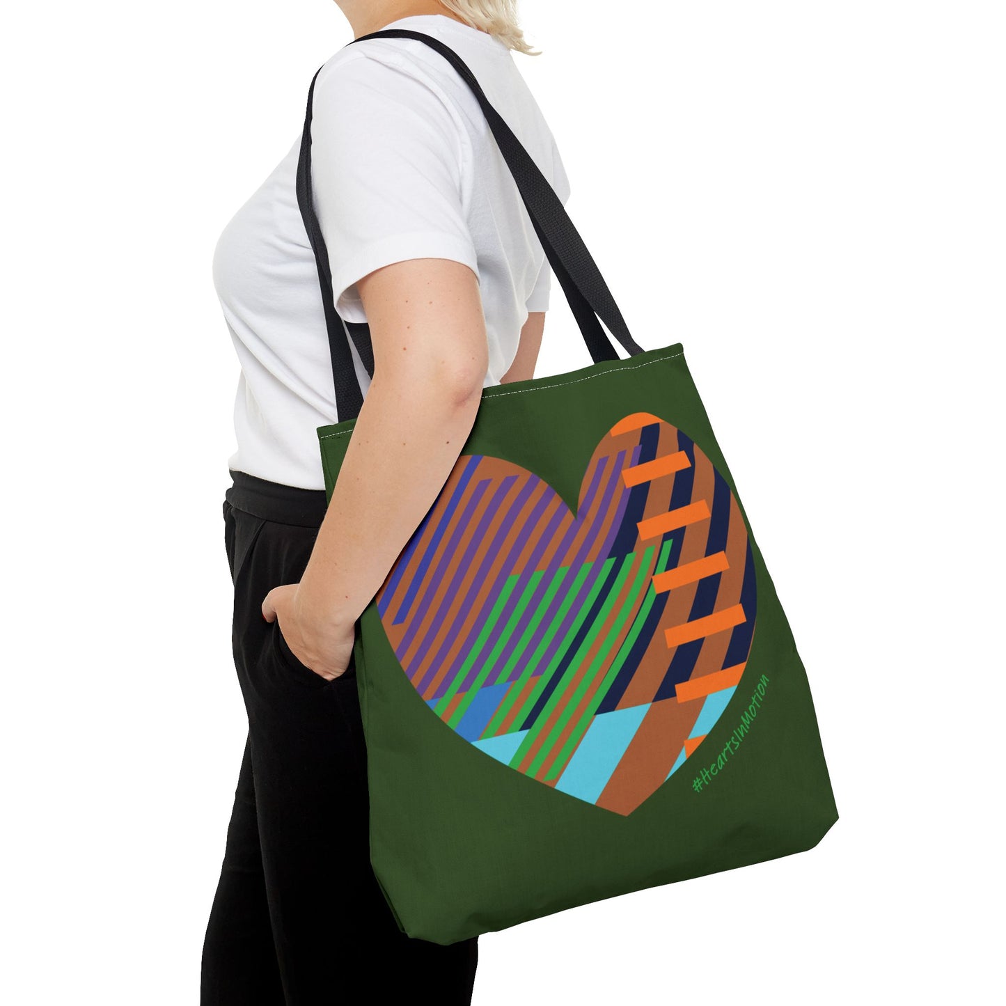 Colourful Heart Design Tote Bag - Perfect for Everyday Use - #HeartsInMotion