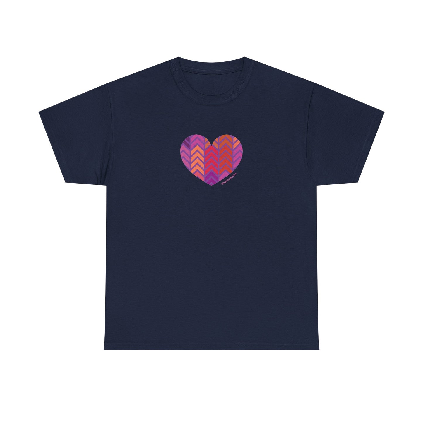 Colourful Heart Unisex Heavy Cotton Tee - Vibrant Casual Wear for Everyday Love