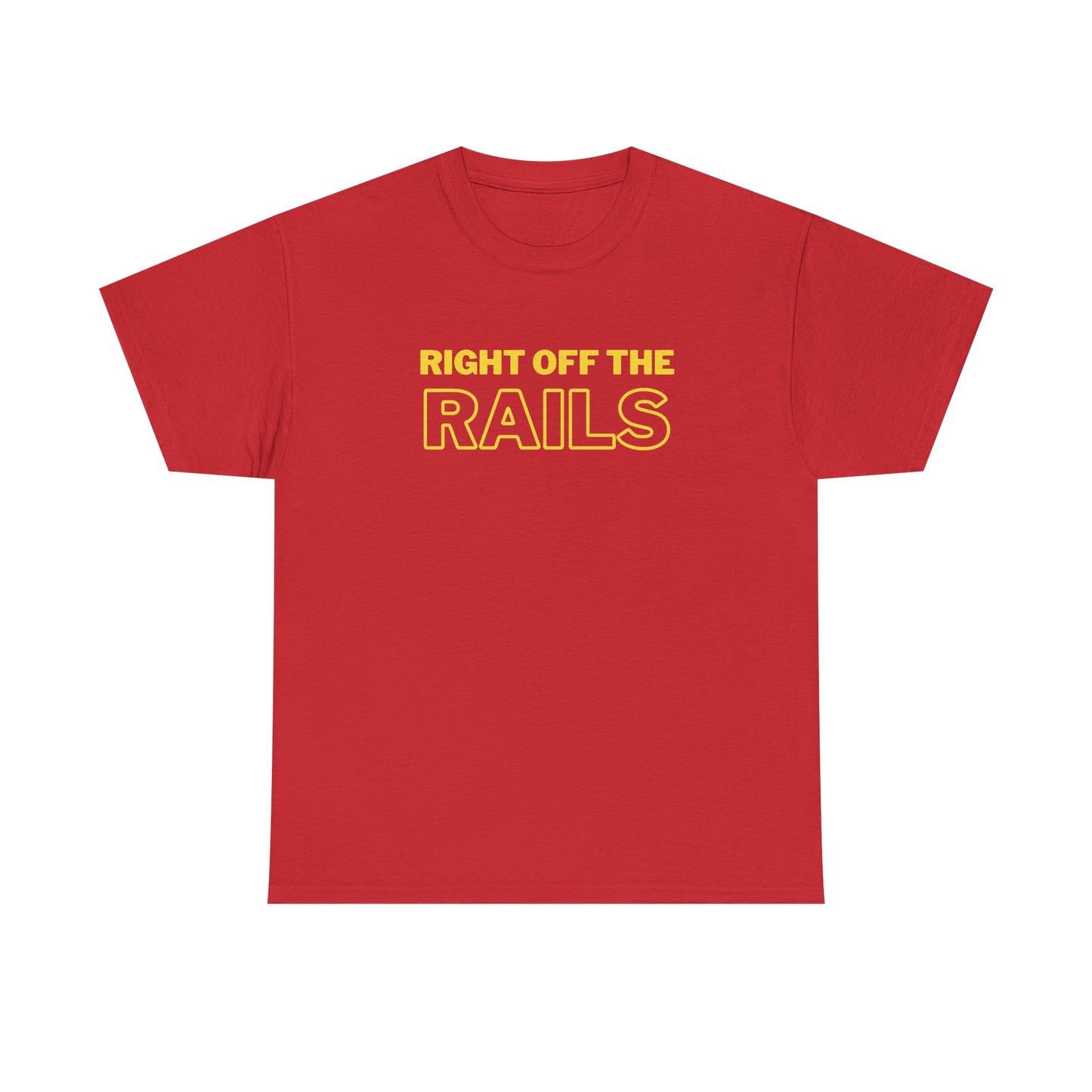 Right Off The Rails Unisex Heavy Cotton Tee | Casual Graphic Shirt