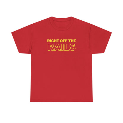 Right Off The Rails Unisex Heavy Cotton Tee | Casual Graphic Shirt