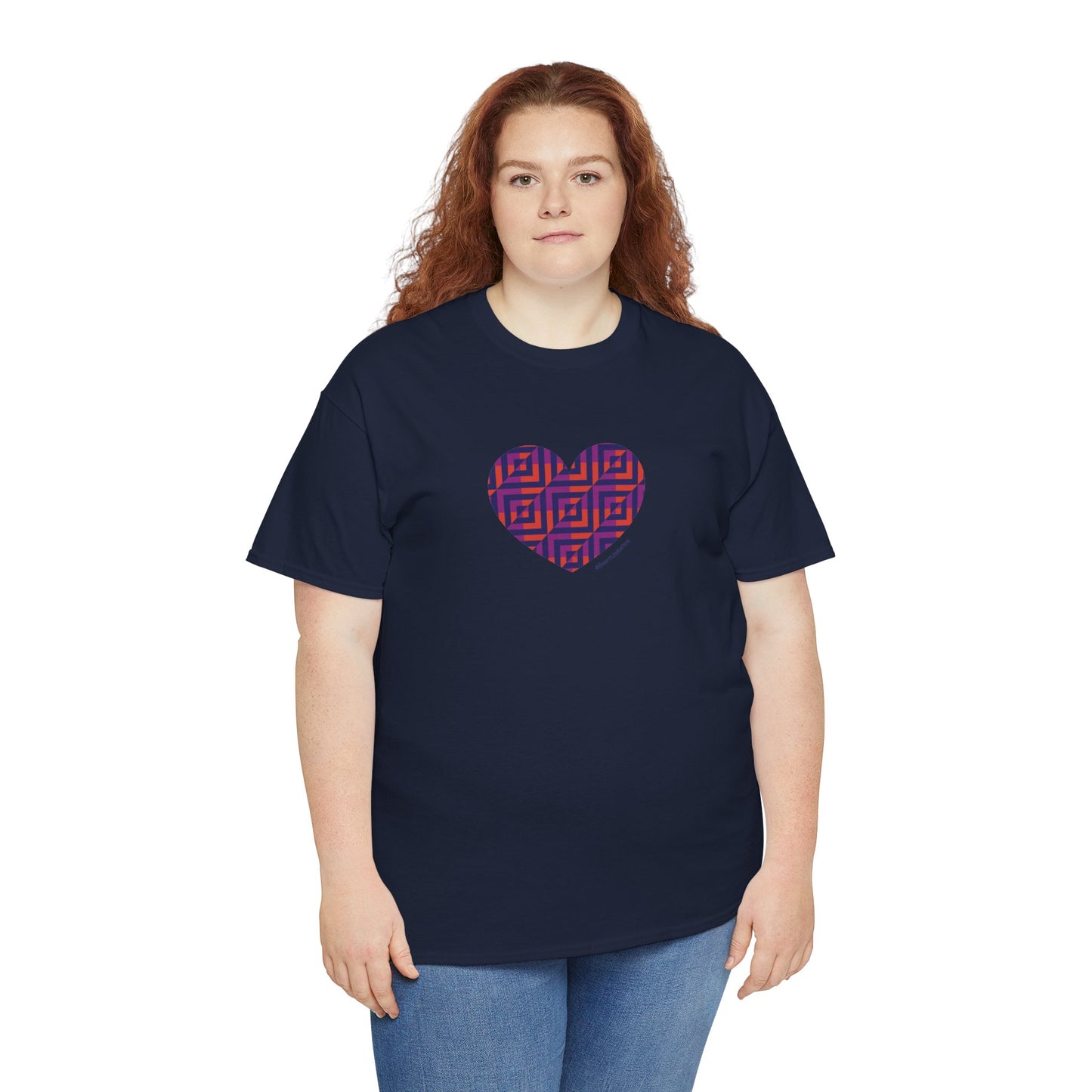 Colorful Heart Unisex Heavy Cotton Tee - #HeartsInMotion