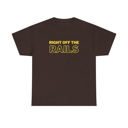Right Off The Rails Unisex Heavy Cotton Tee | Casual Graphic Shirt