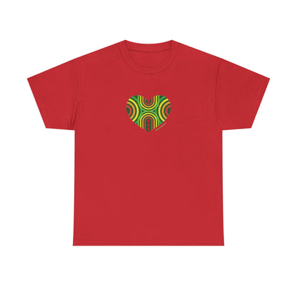 Colourful Heart Vibe Unisex Heavy Cotton Tee - #HeartsInMotion