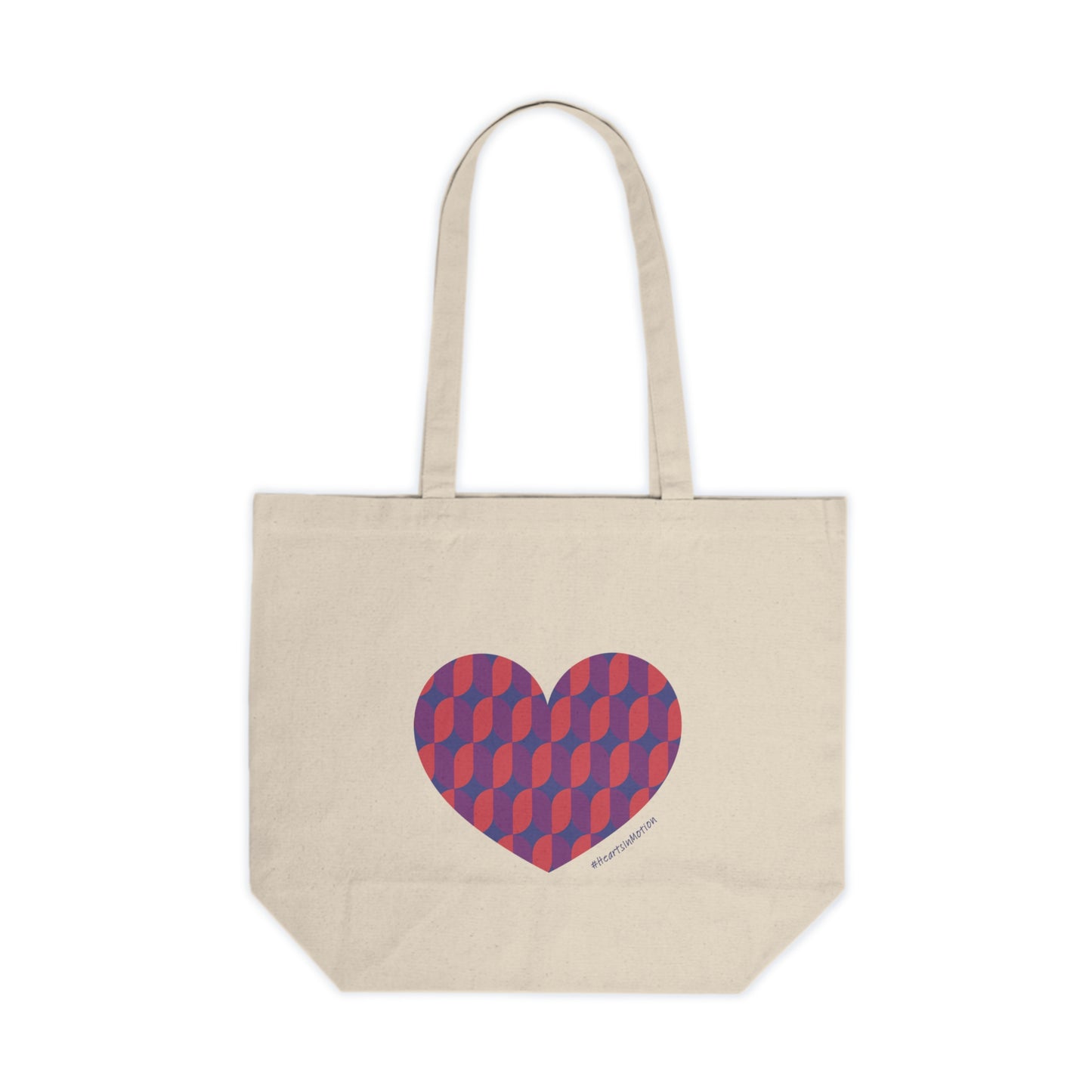 Heart Pattern Canvas Shopping Tote - Eco-Friendly- #HeartsInMotion