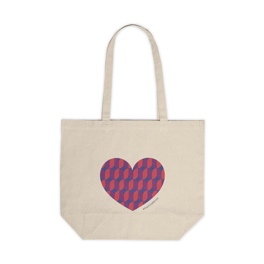 Heart Pattern Canvas Shopping Tote - Eco-Friendly- #HeartsInMotion