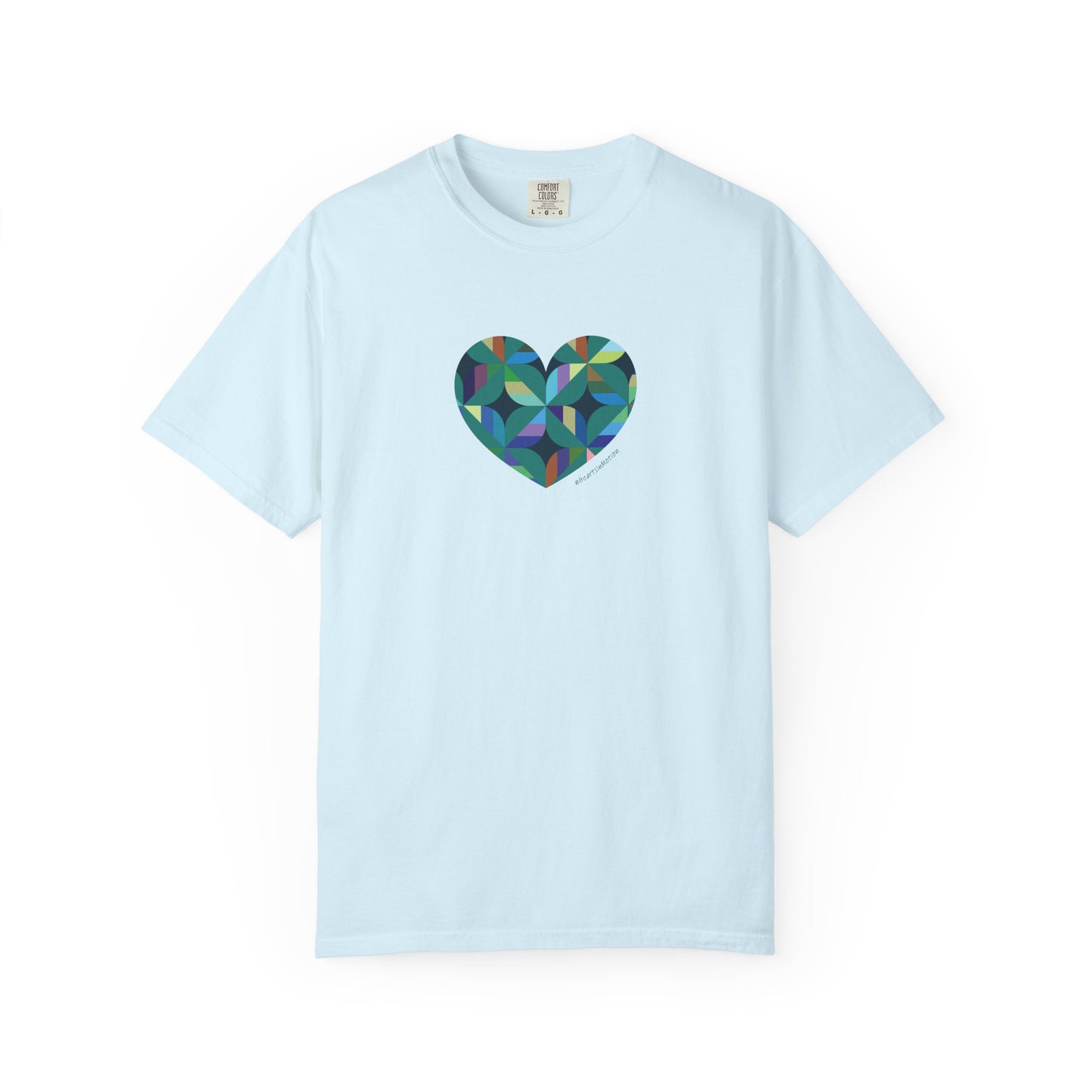 Colourful Heart T-Shirt, Gift for Her, Heart Design T-Shirt, #HeartsInMotion