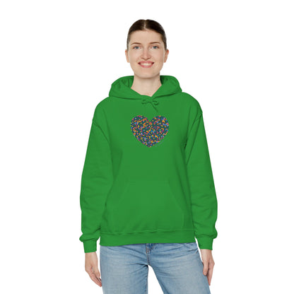 Colourful Heart Dot Design Unisex Hoodie - #HeartsInMotion