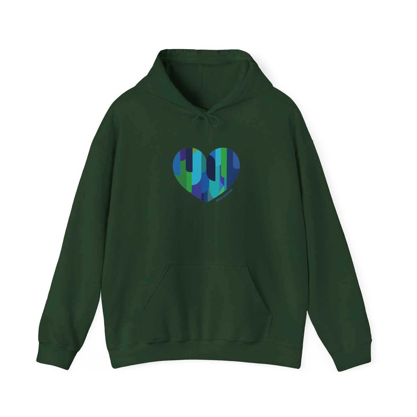 Patterned Heart Sweatshirt, Cozy Hoodie - #HeartsInMotion