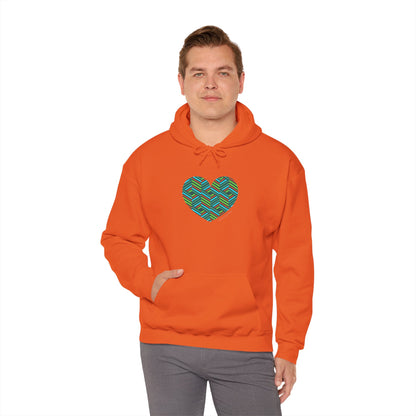 Colourful Heart Hoodie, Unisex Heavy Blend Sweatshirt, #HeartsInMotion