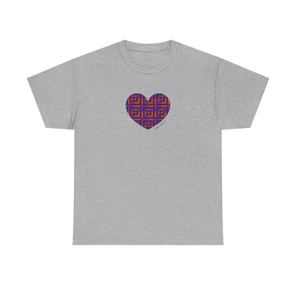 Colorful Heart Unisex Heavy Cotton Tee - #HeartsInMotion