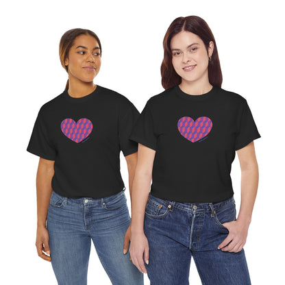 Colourful Heart Unisex Heavy Cotton Tee - #HeartsInMotion