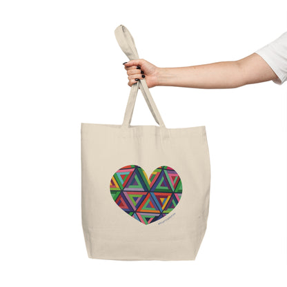 Colourful Heart Canvas Tote Bag | Eco-Friendly Shopper, #HeartsInMotion