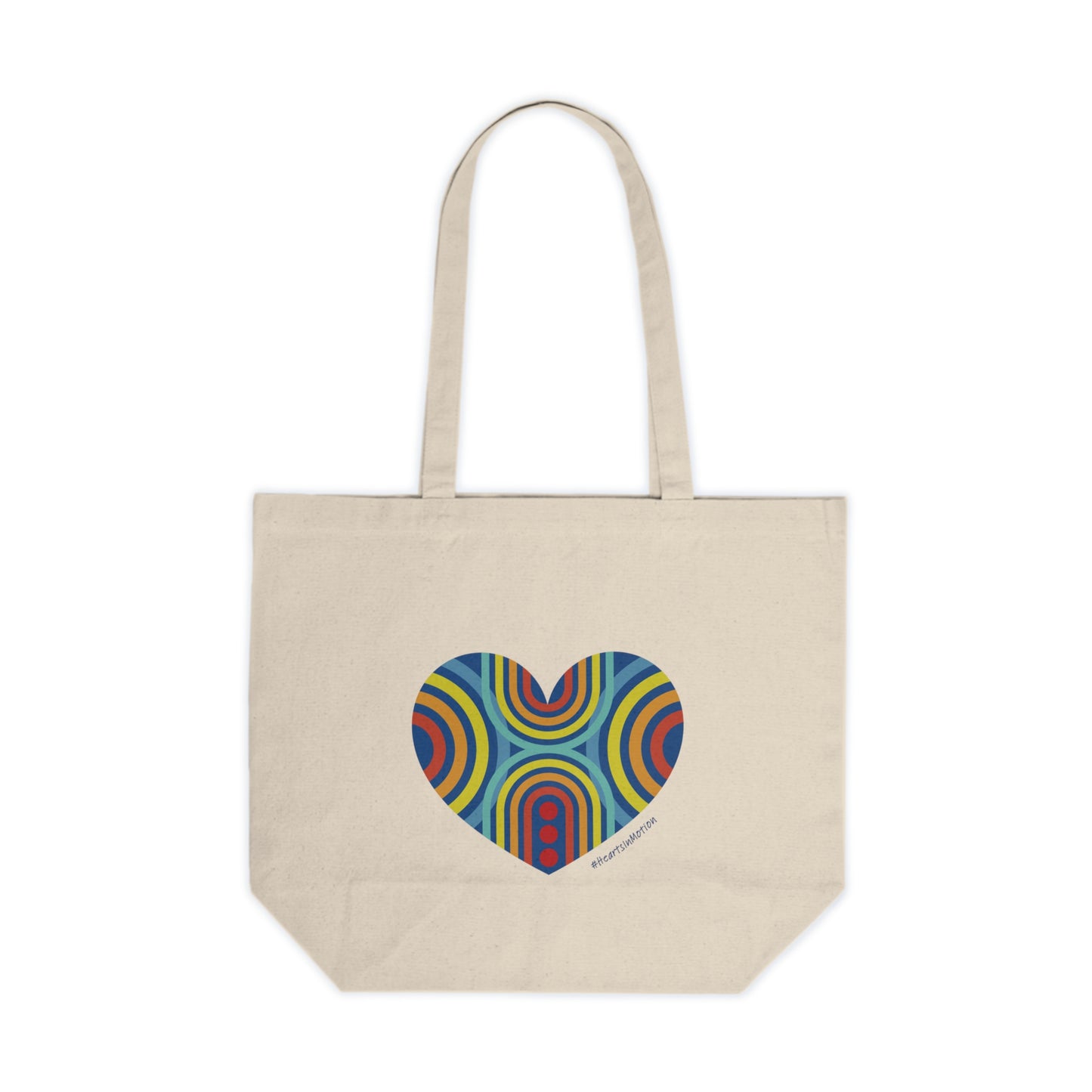 Colourful Heart Design Canvas Shopping Tote - #HeartsInMotion