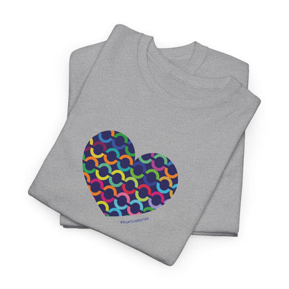 8" Rainbow Scales Heart Tee - #HeartsInMotion