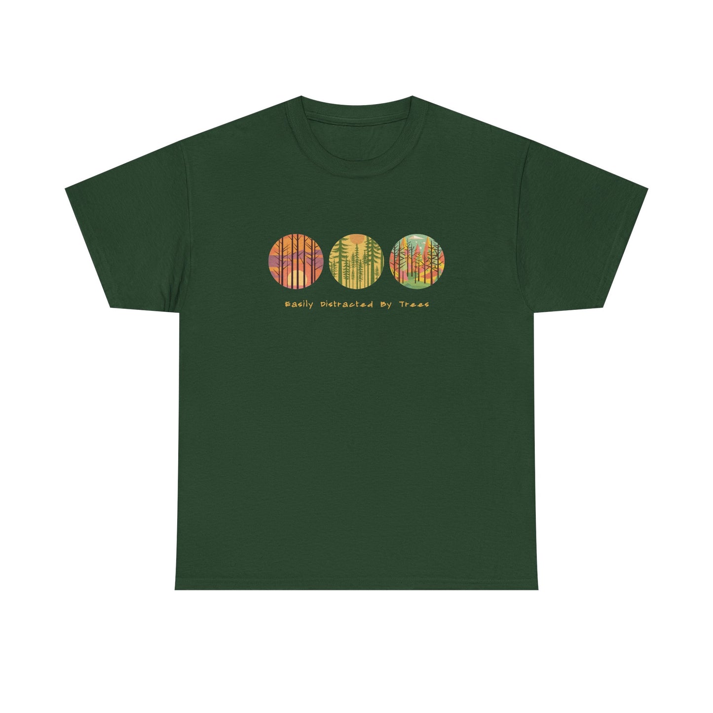 Colorful Tree Unisex Heavy Cotton Tee, Outdoor Lover Shirt, Unique Gift