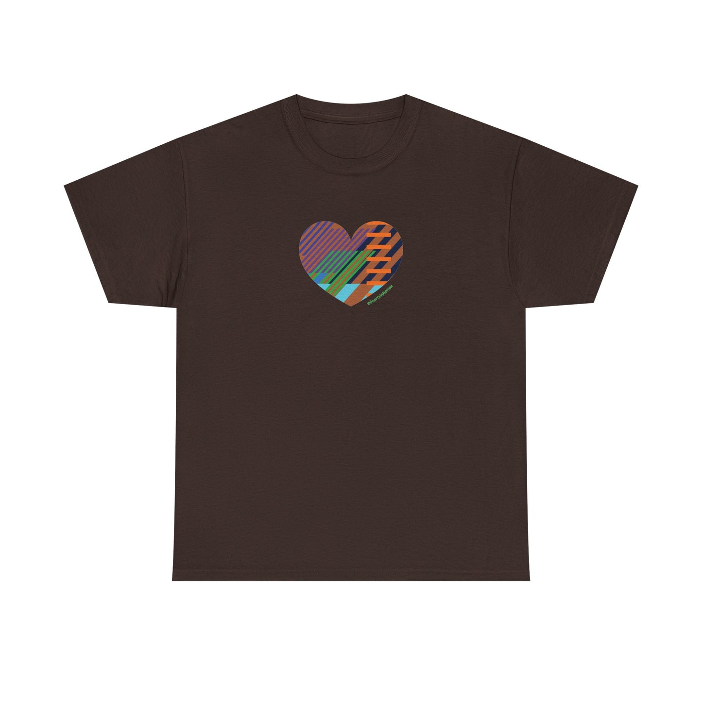 Colourful Heart Unisex Heavy Cotton Tee - Vibrant Graphic T-Shirt